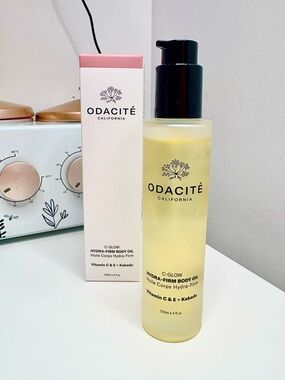 Odacite Hydra-Firm Body Oil C-Glow Vitamin C & E + Kakadu Vegan 120ml 4 oz